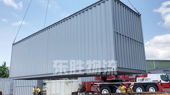 國內發貨到香港的流程，深圳東勝物流拖柜運輸到香港現場圖